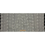 Guipure Lace with Glitter - White Meandering Lines