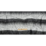 Flocked Puffy Glitter Tulle - Black Abstract Stripes
