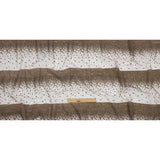 Flocked Puffy Glitter Tulle - Mink Abstract Stripes