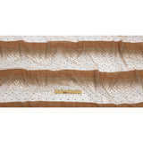 Flocked Puffy Glitter Tulle - Caramel Abstract Stripes
