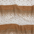 Flocked Puffy Glitter Tulle - Caramel Abstract Stripes