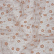 3D Puffy Glitter Tulle - Powder Pink and White Flowers and Geometric Stems
