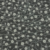 3D Puffy Glitter Tulle - White Flowers and Geometric Stems