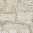Beige and Silver Abstract Glitter Tulle
