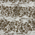 3D Puffy Glitter Tulle - Mink Floral Stripes