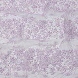 3D Puffy Glitter Tulle - Lilac Floral Stripes