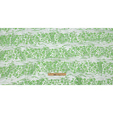3D Puffy Glitter Tulle - Bright Mint Floral Stripes
