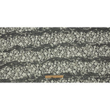 3D Puffy Glitter Tulle - Off White and Silver Floral Stripes