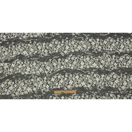 3D Puffy Glitter Tulle - Off White and Silver Floral Stripes