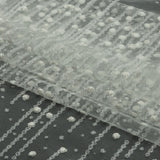 3D Puffy Glitter Tulle - White Spotted Striations