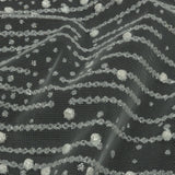 3D Puffy Glitter Tulle - White Spotted Striations