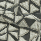 3D Puffy Glitter Tulle - Brilliant White Triangle Rows