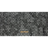 3D Puffy Glitter Tulle - Black Triangle Rows