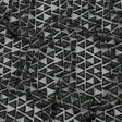 3D Puffy Glitter Tulle - Black Triangle Rows