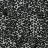3D Puffy Glitter Tulle - Black Triangle Rows