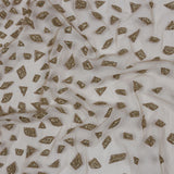 3D Puffy Glitter Tulle - Mink Geometric Gradient