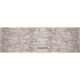 3D Puffy Glitter Tulle - Powder Pink and Silver Dotted Stripes and Floral Border