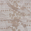 3D Puffy Glitter Tulle - Powder Pink and Silver Dotted Stripes and Floral Border