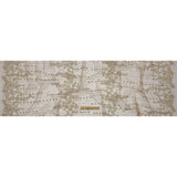 3D Puffy Glitter Tulle - Tan and Silver Dotted Stripes and Floral Border