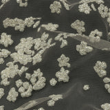 3D Puffy Glitter Tulle - Champagne and White Floral