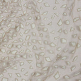 3D Puffy Glitter Tulle - Caramel and White Geometric Gradient