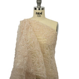 3D Fabric Roses Glitter Tulle - Champagne