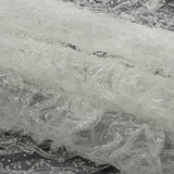 3D Fabric Roses Glitter Tulle - White