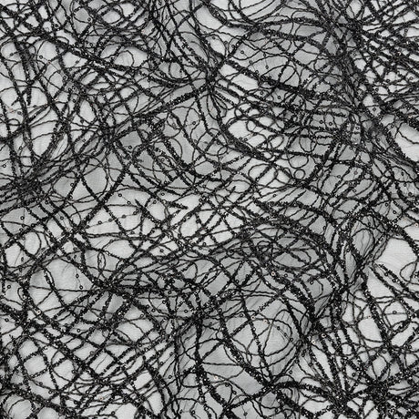 Corded Glitter Tulle with Sequins -