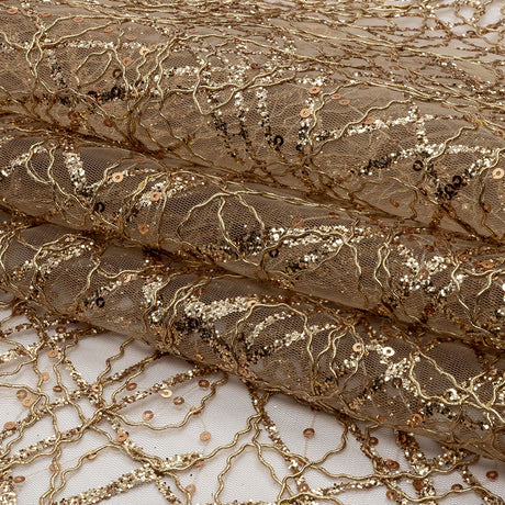 Corded Glitter Tulle with Sequins -