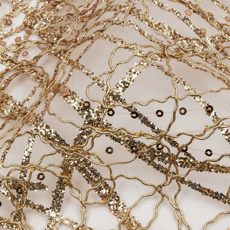 Corded Glitter Tulle with Sequins -