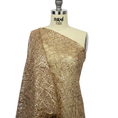 Corded Glitter Tulle with Sequins -