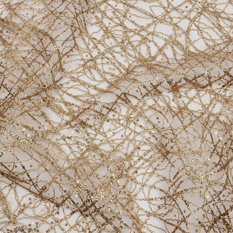 Corded Glitter Tulle with Sequins -