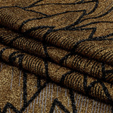 Glitter Tulle - Gold and Black Geometric Shards