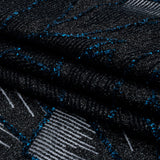 Glitter Tulle - Black and Navy Geometric Shards