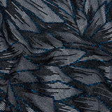 Glitter Tulle - Black and Navy Geometric Shards