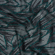 Glitter Tulle - Black and Deep Emerald Geometric Shards