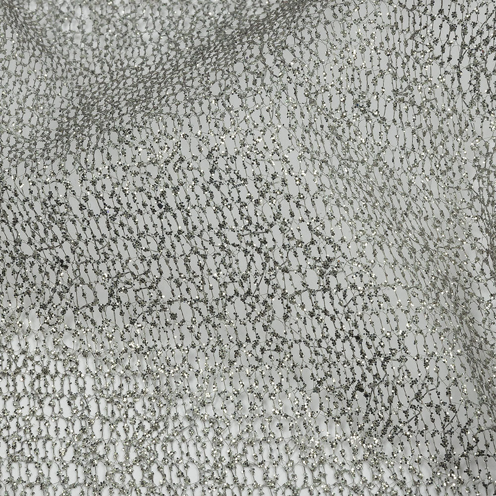 White and Silver Ombre Glitter Webbing