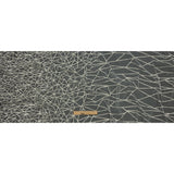 Glitter Tulle - White and Silver Linear Geometry