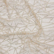 Glitter Tulle - Mink and Silver Linear Geometry