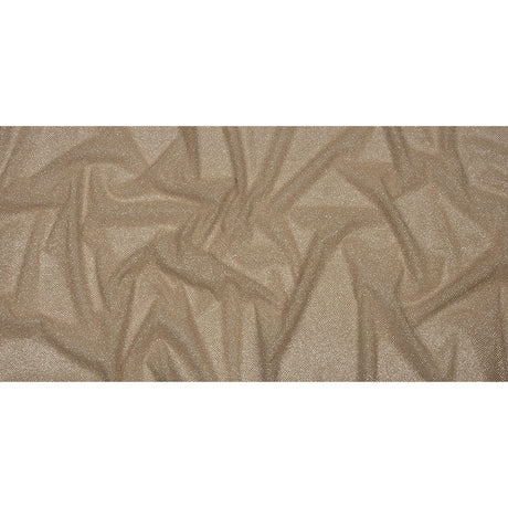 3D Puffy Glitter Tulle - Tan and Silver Packed Polka Dots