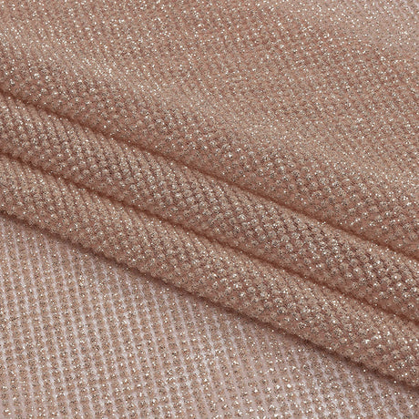 3D Puffy Glitter Tulle - Pink and Silver Packed Polka Dots