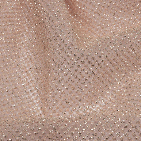 3D Puffy Glitter Tulle - Pink and Silver Packed Polka Dots