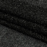 3D Puffy Glitter Tulle - Black and Silver Packed Polka Dots