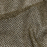 3D Puffy Glitter Tulle - Mink and Bronze Packed Polka Dots