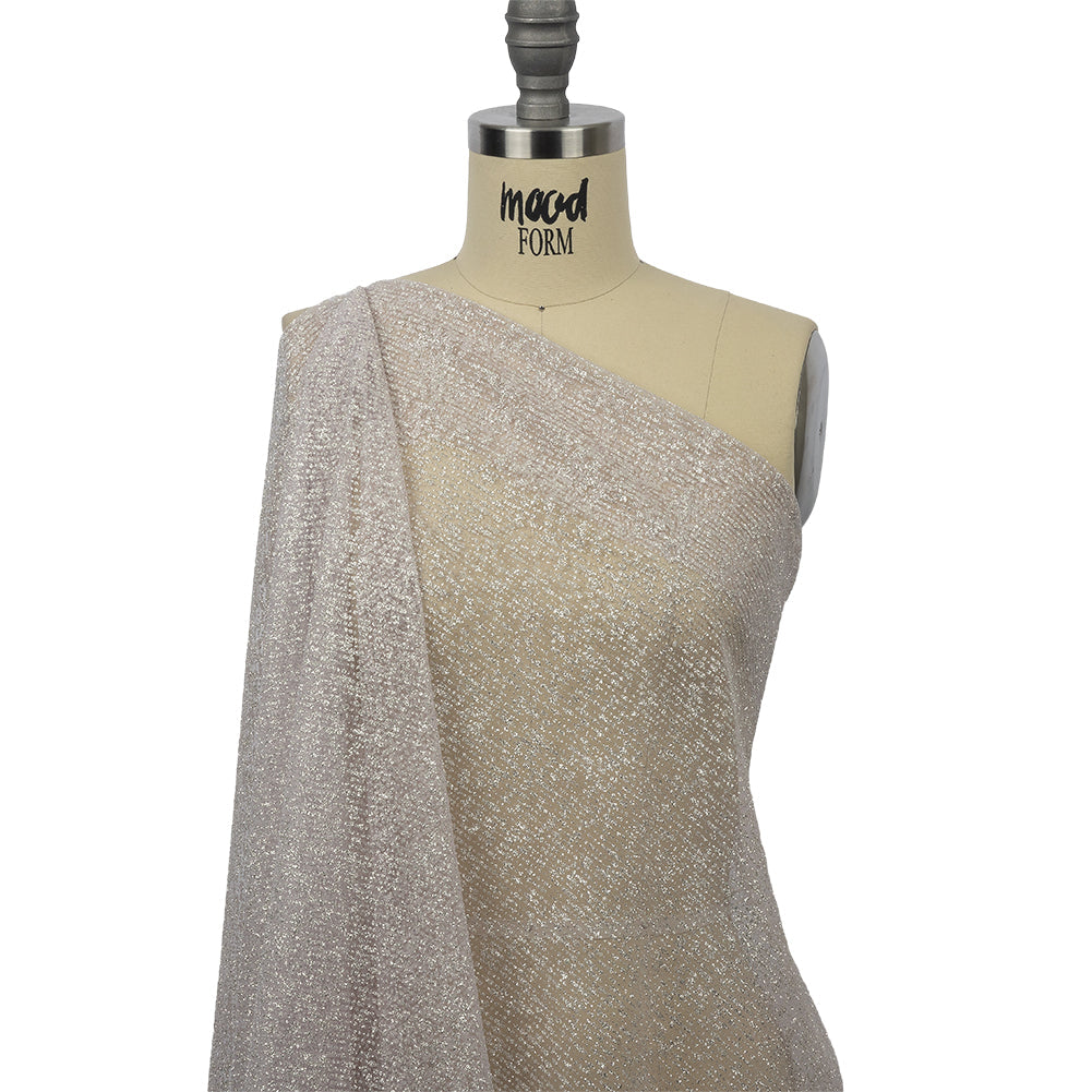 Glitter Tulle - Lilac and Silver Abstract Striations - Flare Collection