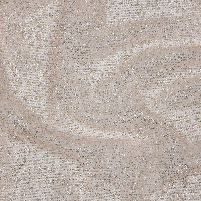 Glitter Tulle - Salmon and Silver Abstract Striations - Flare Collection