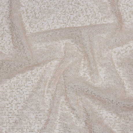 Glitter Tulle - Powder Pink and Silver Abstract Striations - Flare Collection