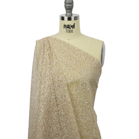 Glitter Tulle - Nude and Silver Abstract Striations - Flare Collection