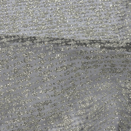 Glitter Tulle - Midnight Sky and Silver Abstract Striations - Flare Collection