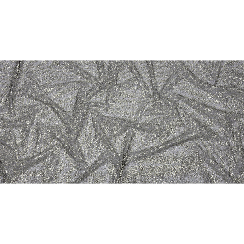 Glitter Tulle - Midnight Sky and Silver Abstract Striations - Flare Collection